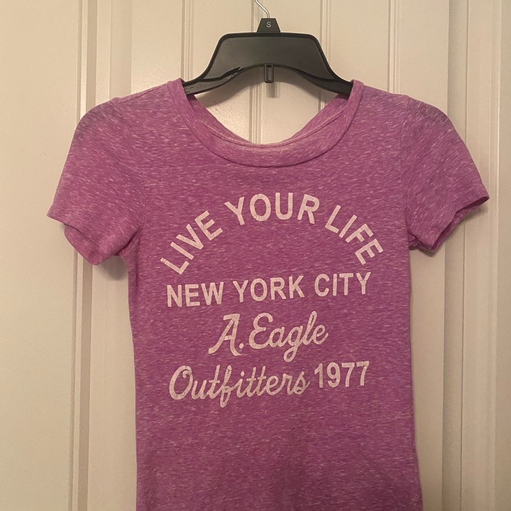 American Eagle Outfitters Purple Graphic Tee
